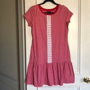 US Polo Assn new lace trim flounce T-shirt dress